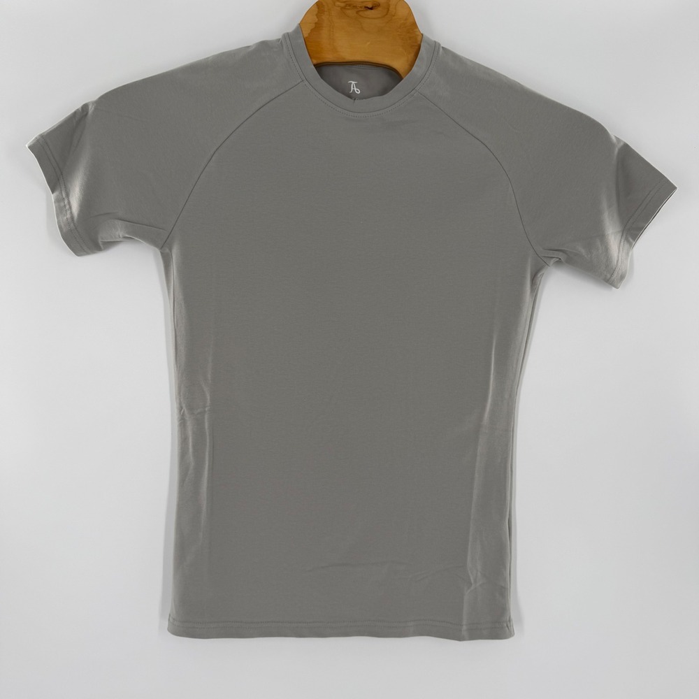 Tailored Athlete Muscle Fit T-Shirt Mens Small Grey Raglan Basic Tee S